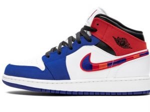 Air Jordans 1 Mid SE (GS) Multicolor Swoosh852542146