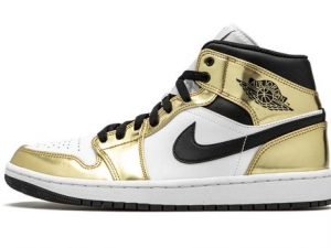 Air Jordans 1 Mid ‘Metallic Gold’ DC1419700
