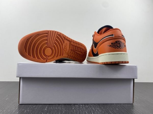 Air Jordan 1 White Black Orange Low Top Item No. DV1299-800 - Image 2