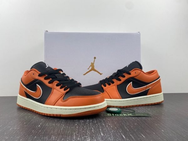 Air Jordan 1 White Black Orange Low Top Item No. DV1299-800 - Image 3