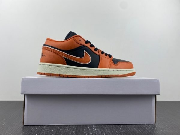 Air Jordan 1 White Black Orange Low Top Item No. DV1299-800 - Image 5