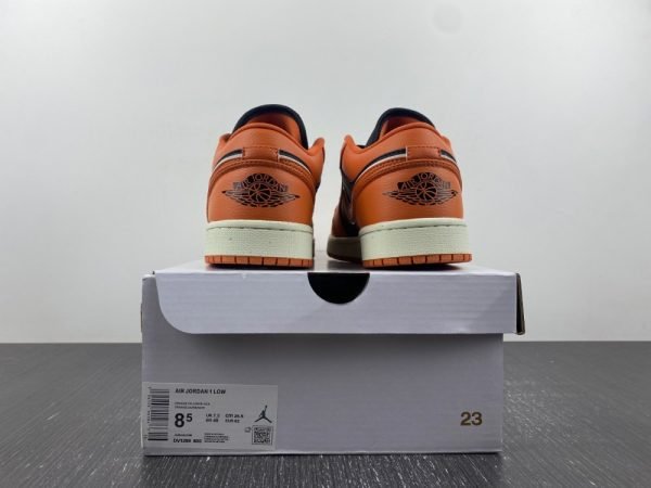 Air Jordan 1 White Black Orange Low Top Item No. DV1299-800 - Image 8
