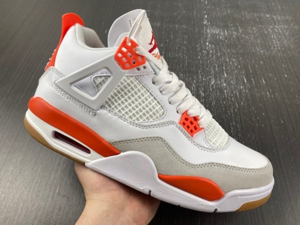 Nike SB x Air Jordan 4 '' League SB White Orange - Image 3