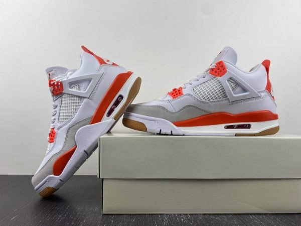 Nike SB x Air Jordan 4 '' League SB White Orange - Image 8