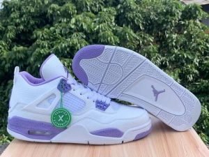 Air Jordan 4 White Purple Oreo