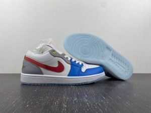 Air Jordan 1 Low White Blue Red