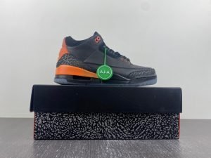 Air Jordan 3 crackle black orange