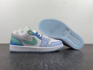 Air Jordan 1 Low white jade blue gradient