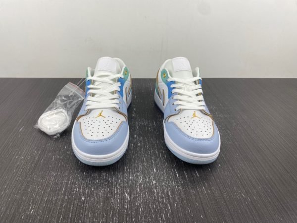 Air Jordan 1 Low white jade blue gradient - Image 5