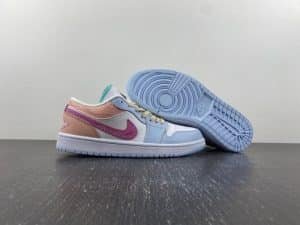 Air Jordan 1 Low SE white jade pink line low top
