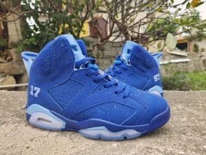 Air Jordan 6 blue 17 letters