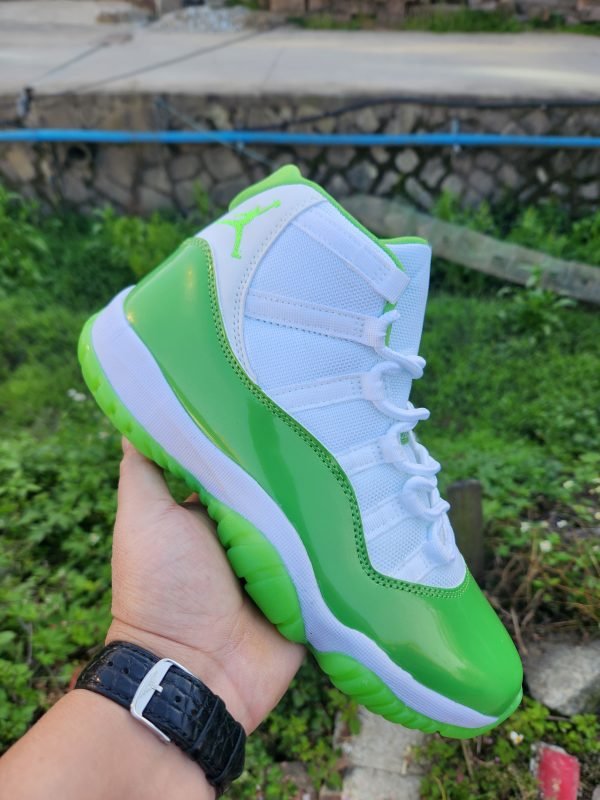 Air Jordan11 white green apple green - Image 4