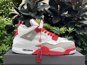Air Jordan 4 white gray red 311046-160